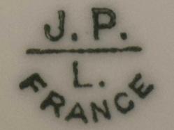 24,5 cm çapında j.p. marka fransız el boyama duvar tabağı