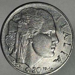 İTALYA  1942  20 CENTESİMİ
