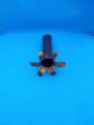 AVRUPA DENİZ KUVVETLERİ 55 MM HAVAN TOPU MERMİSİNDEN YAPILMA BRONZ VAZO