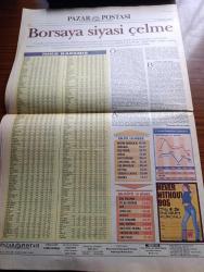Pazar Postası Gazetesi -  Turkish Newspaper - 19  Mayıs 1996 - Mercümek Erbakan İlişkisi - Yargı kanunlar ve hukuk üçgeni - Çok hukuk tartışması yazan Taha Akyol - Bir Üniversite örneği Murat Belge - Türkiye iş Bankası - Orta Asya'nın En büyük içecek Fabrikası - Siyasal kriz ekonomik kriz Ömer Servet - Farklı malzemelerin birleştirilmesi müziksiz olmaz Tınaz Titiz - 19 Mayıs'ın neresindeyiz yazan Cahit Tanyol - Seçim neyi halleder yazan Sami Kohen - kadınsız demokrasi olmaz Dinçer Güner - Saraydan Gazinoya Sevda İle dillendi bu alaturka - entelektüeller bond'u keşfetti - Borsaya siyasi çelme - İMKB - en iyi 10 hisse - En kötü 10 hisse - Kardeş Erbakan'ın Faksı - Refah Partisinden Ödeme Emri