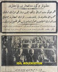 Osmanlıca Vakit Gazetesi, Orijinal Dönem Basım, (Ottoman Newspaper) - 25 Ağustos 1926 - Sayı: 3106 - Hicri: 16 Safer 1345 - Maznunlar Bugün Müdafaalarını Yapacaklardır. Mahkeme Heyeti Dün Evrakı Tetkik Etmiş ve Tarihi Kararın Esasat-ı Umumiyesini Hazırlamaya Başlamıştır. Kararın İhzarına Bu Sabah ve Müdafaaların İstimaından Sonra Devam ve Yarın Hüküm Tefhim Edilecektir. Cavit Bey İddianameden Sonra Hapishanede Hüngür Hüngür Ağlamaya Başlamıştır. Doktor Nazım İse Bitkin Bir Haldedir (Fotoğraf) Doktor Nazım Mahkemeye Gelirken Yüzünü Siliyor - İdam Mahkumu Abdülkadir Dün Ankara'ya Sevk Edildi - Malatya Heyeti Cumartesiye Gidiyor. Kalplerinden Gelen Tazimat Hislerini Ankara'da Reis-i Cumhur Hazretlerine Arz Edecekler - Atinalılar Pangalos'u Linç mi Edecekler? Sabık Yunan Reis-i Cumhurunun Fena Bir Akıbete Uğramasından Endişe Endişe Ediliyor
