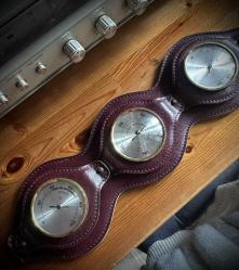 Koleksiyonluk 60'lar Alman Deri Askılı Üçlü Meteoroloji Seti Nadir