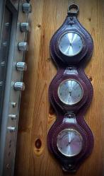 Koleksiyonluk 60'lar Alman Deri Askılı Üçlü Meteoroloji Seti Nadir