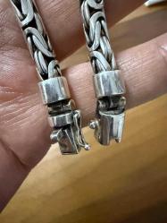 925 ayar gümüş kral örme erkek bileklik