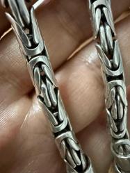 925 ayar gümüş kral örme erkek bileklik