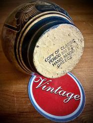 Vintage Koleksiyonluk 70'lerYunan yapımı seramik küçük sürahi (oinochoe)