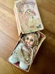 1970 lerden Vintage koleksiyon parçası el greco matchbox (kibrit kutusu) serisi bebek