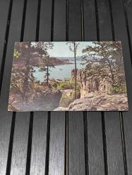 ABD Green Ferry Lake Manzaralı Kartpostal – Postadan Geçmiş Damgalı & Yazılı – Vintage Amerika Gönderimli