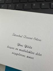 İstanbul ticaret odası Eski Tebrik kartı