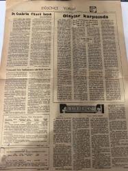 DÜNYA GAZETESİ - DOĞUM GÜNÜ HEDİYESİ (TURKISH NEWSPAPPER) - 15 ARALIK 1965 - SADECE TEK YAPRAKTIR -İstanbul Beyazıt’ta eski bir ahır olan dişçilikte fakültesi binası fotoğrafı-S. Demirel-Cemal Gürsel-Falih Rıfkı Atay-Maurice Chevalier-David Schoenbrun-Tayfur Sökmen-Gönül DÖNMEZ-Devlet teşekküllerinin zararı gittikçe artıyor-Bu mali yük daha fazla yatırım yapmayı önlüyor-Anıtlar Kurulu’nun inadı şehir trafiğini aksatıyor-Vazifeliler yanlış haber ile tedirgin edilmemelidir-Şeker şirketi ve ulaştırmada zarar 930 milyon-Pazar günü DÜNYA’da-Dış politikayla ilgili bazı kişilerin bildirisi maksatlı bulunuyor-De Gaulle’ün 4 üncü hayatı-Olaylar karşısında-Vietnamlı köy başkanının tehlikeli hayatı-Mağrur Aşk-Yeni tefrikalarımız 3 ve 5 inciye bakınız-İstanbul Şehir Tiyatroları-Politika Tiyatrosu-Yetişkinlerin eğitiminde Halk Kütüphaneleri