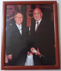 Fenerbahçe Başkanı Aziz Yıldırım ** ISLAK İMZALI ** Orjinal fotoğraf ~ [ AHŞAP CAM ÇERÇEVELİ ]