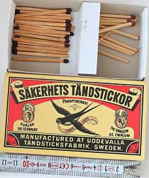 Eski Kibrit Kutusu  SAKERHETS TANDSTICKOR Büyük Boy