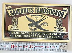 Eski Kibrit Kutusu  SAKERHETS TANDSTICKOR Büyük Boy