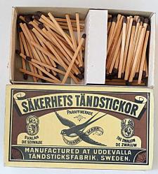 Eski Kibrit Kutusu  SAKERHETS TANDSTICKOR Büyük Boy