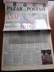 Pazar Postası Gazetesi - Turkish Newspaper - 29 Nisan 1995 - Sayı 71 - ANAP makyajını tazeliyor yazan Naki Özkan - hiç olmazsa Gorbaçov'a kulak verseler - 20. Yüzyılı arşive kaldırırken yazan Canan Barlas - hukuk devleti nedir yazan Ömer Servet - emperyalistler ve faşistler yazan Murat Belge - Müslüman kapitalizmi yazan Taha Akyol - TÜGİAD'ın basın anketinin sonuçları ürkütücü - Lacoste hikayesi - örgütlü toplum söylemi ve iki toplum görüşü - 5 Nisan'ın sürmesi şart yazan Şeref Oğuz - Başkent kazanı yazan Mete Belovacıklı ve Cengiz Kuşçuoğlu - demokrasi tamam ama kimin için yazan Mete Belovacıklı - ulus devletin açtığı yoldan Yurttaş çoğulculuğuna yazan Doğu Ergil - yeni bir terörizm tipi türüyor yazan Sami Kohen - Winnie Mandela hastanelik - Bir süperin uyanışı yazan Dinçer Güner - Türkiye Europaliası gerçekleşecek mi - Bülent Eczacıbaşı fotoğraf - Hollywood'u sarsan tartışma şiddet - sinema müzesi düş mü yazan Burçak Evren - 8. Uluslararası Yapı Kredi gençlik festivali