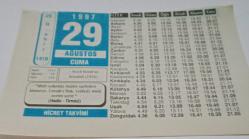 29 Ağustos 1997-Orijinal Takvim Yaprağı-Doğum Günü-Söz,Nişan,Nikâh,Düğün ve Önemli Günler Hediyesi-Hicret Takvimi-Ayet(Hadis)-(Hadis-Tİrmizi)-Seyyit Kutub'un Şehadeti(1956)-Seyyid Kutup-Hayzın Bitimi-Seyyid Kutup