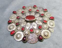 ANTİKA TÜRKMEN GÜLYAKA BüYüK GÜMÜŞ BROŞ....