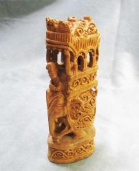 EsKi HİNT İşİ EL OYMA AğaÇ FİL HEYKEL-BİBLO...