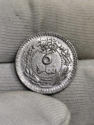 Sultan Reşat 1327/4 Nikel 5 Para Çil