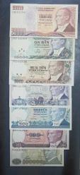 7. EMİSYON 12'Lİ SET 10 TL İLE 1,000,000 TL ARASI ÇİL