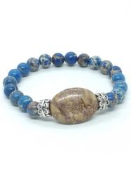 Mavi Varisit Doğal Taşlı Bileklik-Ünisex