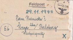 FELDPOST REİCH ALMANYA ZARF 2.dünya savaşı