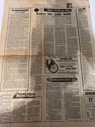 DÜNYA GAZETESİ - DOĞUM GÜNÜ HEDİYESİ (TURKISH NEWSPAPPER) - 27 TEMMUZ 1971 - SADECE TEK YAPRAKTIR -Falih Rıfkı Atay-Yılmaz Oztuna-Mithat Perin-Celal Poyraz-Behçet Osmanoğlu-Sabri Tıraş-Astronotlar 12 günlük Ay yolculuğuna başladı-Güneş sisteminin meydana geliş şekli araştırılacak-Odalar Birliğinin bazı yetkileri kaldırıldı-Türk demokrasisi neden yörüngesine oturmuyor-Trafik kazalarında 8 ölü 24 yaralı var-Türk Yunan Özel Sektör Temsilcileri toplandı-Alptekin ve iki arkadaşının idam edilmesi istendi-AP heyeti Bingöl de-Partilerarası Komisyon çalışma süresini artırdı-DDY nin bazı işyerlerinde grev başladı-ODTÜ açıldı sınavlar başladı-Dünya Olaylarına Bakış Başkan kim usulü ihtilal-Pratik Bilgiler-Dışardan-Düşünce Yorum-Takvim