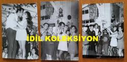 YEŞİLÇAM OYUNCUSU ERDEN ENER'İN ORİJİNAL 3'LÜ FOTOĞRAF SETİ - 18 x 12 cm ve 16 x 12 cm EBADINDA - ERDEN ENER, NİŞANLISI ve SEVDİKLERİYLE BİRLİKTE DÜZENLEDİĞİ EĞLENCEDE ZİP TAKIP OYNARKEN ve NİŞANLISINI ÖPERKEN ÇEKİLMİŞ 3 FARKLI KARE