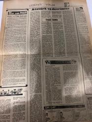 DÜNYA GAZETESİ - DOĞUM GÜNÜ HEDİYESİ (TURKISH NEWSPAPPER) - 5 OCAK 1971 - SADECE TEK YAPRAKTIR -Süleyman Demirel-Cevdet Sunay-İsmet İnönü-Bedii Faik-Cemil Sena-Yılmaz Öztuna-Demirel Adanada yeni tesisler açacak-Çatışmaların öğrencilikle ilgisi yok-Sunay bugün İnönü ile görüşecek-Bu yıl 1 milyarlık ithalat yapılacak-Üç milyonluk kaydedici kasa ithal edilecek-Boş oturma devri dün başladı-Pistin onarımı bitene kadar sadece tarifeli uçaklar inecek-Yeşilköy Hava Meydanı geceleri uçaklara kapalı-Vay profesör vay-Öğrenci hareketleri raporu tamamlandı-Dört kişilik komisyon çalışmalarını bitirdi-Depo yangını ile ilgili tahkikat devam ediyor-Bir PTT uzmanının başarısı-Saatte yirminin mektubu ayıran bir makine yapıldı-Belediye onüç eğlence yerini kapattı-Politika-Atatürk ve devrimler-İnanç ve Ülkü Buhranı-Karga bana dedi ki-Pratik bilgiler-Mandalina likörü yapalım mı-Üst dudağınız mı terliyor-Günde kaç defa yemek yemelidir-Çanta derileri nasıl parlatılmalıdır-Pürel sos yapmak ister misiniz-Kan ve
