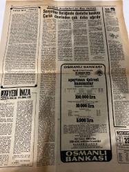 DÜNYA GAZETESİ - DOĞUM GÜNÜ HEDİYESİ (TURKISH NEWSPAPPER) - 23 ARALIK 1970 - SADECE TEK YAPRAKTIR -Bedii Faik-Yeni vergiler 775 milyon lira gelir sağlayacak-Karma Komisyonda C Senatosu ve Millet Meclisi bütçelerinde kısıntı yapıldı-Meclis camii inşası konusunda CHP liler farklı görüş ileri sürdü-Polonya olaylarına Sovyet sömürgeciliği yol açmıştır-Küba iktisadı bir kriz içinde-Kooperatifler 3 üncü sektör olabilir-AP Grubunda öğrenci olayları görüşülecek-Kumar yüzünden 2 cinayet işlendi-Ankarada rikson yasası uygulanıyor-Memurlar boykot için karar aldı-Son oyun-Politika-Soğuk dalgası devam ediyor-Sovyetler Birliğinde devletin baskısı Çarlık devrinden çok daha ağırdır-Atatürk devrimleri ve Rus ihtilali-Japonya tekrar silahlanıyor-Yedi İmza-Karga bana dedi ki-Pratik bilgiler-Bulaşıklar nasıl yıkanmalı-Koku almayan insan var mıdır-Hafızlık düşünce kabiliyeti azaltır mı-Omurilik iltihabı neden ileri gelir-Osmanlı Bankası apartman dairesi kazananlar-Dr Cat-Bozz
