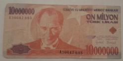 7. EMİSYON 10.000.000 TÜRK LİRASI DÖNEM SAHTESİ
