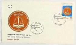 1992 FDC Sayıştay'ın Kuruluşunun 130. Yılı, Ankara, 01.06.1992, PTT M.O.B.Y.D. İlk Gün Zarfı (FDC-455)
