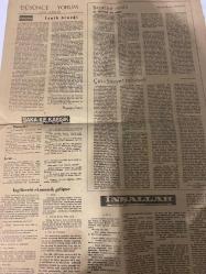 DÜNYA GAZETESİ - DOĞUM GÜNÜ HEDİYESİ (TURKISH NEWSPAPPER) - 22 EKİM 1965 - SADECE TEK YAPRAKTIR -Cemal Gürsel-Yaşar Aysever-S Demirel-Sadık Aldoğan-Osman Bölükbaşı-İsmet İnönü-Ahmet Emin Yalman-Muzaffer Aksoy-Cevdet Sunay-Ordumuz şahıslara değil vatana bağlıdır-Başka bir 27 Mayısın olmayacağını söyleyen Gürsel-O Eralp tahriklere karşı tedbir alınmasını istedi-Demirel Meclis yeni bir ruh ve güç kazandı dedi-İnşaattan düşen altı işçi dün öldü-Likat iş grevi devam ediyor-S Aldoğan vefat etti-M Meclis bugün toplanıyor-Seçimlere dair Pravdanın yorumu-Hükümet bugün çekiliyor-T Üniversite açıldı-İngiltere ile yapılan kredi anlaşması-Politika-Bayat bir moda ve tehlikeli bir salgın-İznik örneği-Çin Sovyet rekabeti-Saka ile karışık-Masaydı-Israr-İngilterede ekonomik gelişme-İnşallah