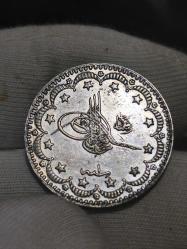 Sultan Reşat 1327/1 Gümüş 5 Kuruş Çil