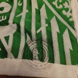 RAVZA İ MUTAHHARA ÖRTÜSÜ. ARKASI VE ÖNÜ DAMGALI MÜHÜRLÜ. ÇOK NADİR. İHRAMLI. 50 x 37 cm.