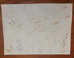 RAVZA İ MUTAHHARA ÖRTÜSÜ. ARKASI VE ÖNÜ DAMGALI MÜHÜRLÜ. ÇOK NADİR. İHRAMLI. 50 x 37 cm.