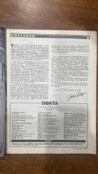 NOKTA HABER DERGİSİ - 20 MART 1988 SAYI: 11  GÜNER KUBAN - MUHSİN YAZICIOĞLU - JOAN BAEZ - KADİR ÇITAK - IŞIN ÇELEBİ - BİLSAY KURUÇ - BASKIN ORAN - PAUL BREITNER - ERCAN ARIKLI - ADİL ÖZKOL - DUYGU ASENA - KORHAN ATAY - AYCAN GİRİTLİOĞLU - GÜLAY GÖKTÜRK - SALİH MEMECAN - MUSTAFA ÖZYÜREK - EMİN TANRIYAR - HINCAL ULUÇ - ARDA USKAN - HİLMİ YAVUZ - ENGIN VARDAR - AYDIN DEMİRER - VIKI İZRAİL - NİLGÜN UYSAL - LEVENT TAYLA - HAKAN AKÇAOĞLU - FIGEN AKŞİT - ALİ BORATAV - YÜCEL GÖKTÜRK - SEFA KAPLAN - ŞAZİYE KARLIKLI - MAHMUT ÖVÜR - SERHAT ÖZTÜRK - MEHMET YALÇIN - AYŞEGÜL DEVECİOĞLU - GÜL BÜYÜKBEŞE - RUŞEN ÇAKIR - HIDIR GÖKTAŞ - CAN KARAKAŞ - CENGİZ KUŞÇUOĞLU - HALUK MÜFTÜOĞULLARI - NURAY ŞİRİN - AYTEKİN YILDIZ - AHMET KÖKÇÜ - YAĞMUR ATSIZ - ABDULLAH GÖRGÜN - MİHAIL VASILIADIS - ADEM ALFAN - ERZADE ERTEM - BATUHAN KIRAN - ÜMİT KİRDİL - CEVAT ÇAPAN - KAAN ARSLANOĞLU  EL ELE ANAYASA DEĞİŞİKLİĞİ - DYP-SHP - KADIN KADINA - ERLERE TECAVÜZ EDEN TEĞMEN - SÜT ŞİŞELERİ MİKROPLU - İZMİR’DE TAKSİ -64 SAYFA