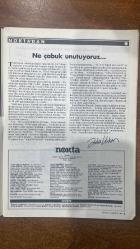 NOKTA HABER DERGİSİ - 5 TEMMUZ 1987 SAYI: 26  CEVHER ÖZDEN (BANKER KASTELLİ) - ADNAN BAŞER KAFAOĞLU - İSMAİL CEM - SEMRA ÖZAL - SÜLEYMAN DEMİREL - MÜJGAN ÇAKIR - İLHAN ŞERİF - ENGİN ARDIÇ - İPEK ÇALIŞLAR - DÜRİN ABABAY - ERCAN ARIKLI - ADİL ÖZKOL - AYŞİM ALPMAN - AYŞENUR ARSLAN - DUYGU ASENA - AYCAN GİRİTLİOĞLU - GÜLAY GÖKTÜRK - DENİZ İNSEL - GÜLDAL KIZILDEMİR - SALİH MEMECAN - MUSTAFA ÖZYÜREK - HINCAL ULUÇ - ARDA USKAN - HİLMİ YAVUZ - KORHAN ATAY - NURCAN AKAD - NADİRE MATER - AYDIN DEMİRER - VIKI İZRAİL - ŞAZİYE KARLIKLI - GÜLÇİN TAHİROĞLU - SUNGU ÇAPAN - HAŞMET BABAOĞLU - ALİ BORATAV - AYŞE BAŞTÜRK - RUŞEN ÇAKIR - CEYLAN GÖLLÜCÜ - ALPER GÖRMÜŞ - LEYLA ÖLÇA - MAHMUT ÖVÜR - SERHAT ÖZTÜRK - SERAL ÖZZEYBEK - HÜMEYRA ÖZALP - CAN SAN - ITIR ŞAHİNGİRAY - EMİN TANRIYAR - NİHAN TAŞTEKİN - MEHMET YALÇIN - HIDIR GÖKTAŞ - ERDAL KİLİÇOĞLU - CENGİZ KUŞÇUOĞLU - HALUK MÜFTÜOĞULLARI - HÜSEYİN ŞENTÜRK - NURAY ŞİRİN - NEZİH TAVLAŞ - AHMET KÖKÇÜ - YAĞMUR ATSIZ - MERİH ÇOLAKOĞLU - ABDULLAH GÖRG-80 SAYFA