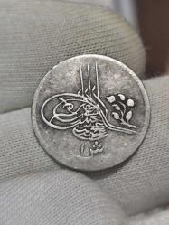 Sultan Abdülhamit 1293/5 Mısır Baskı Gümüş 1 Kuruş Nadir