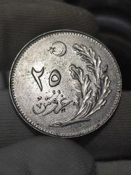 1928 Yılı 25 Kuruş (Manda Gözü) Çil