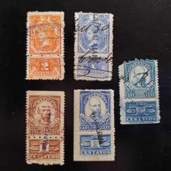 1901 Meksika Fiskal lotu 5 adet