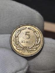 1951 Yılı 5 Kuruş Çil