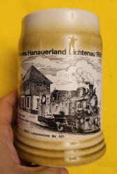 HİÇ KULLANILMAMIŞ PORSELEN TANKART BİRA BARDAĞI. EV BÜFESİNDEN ÇIKMA.