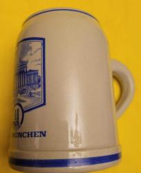 HİÇ KULLANILMAMIŞ PORSELEN TANKART BİRA BARDAĞI. EV BÜFESİNDEN ÇIKMA.