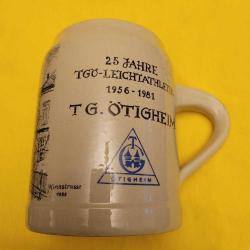 HİÇ KULLANILMAMIŞ PORSELEN TANKART BİRA BARDAĞI. EV BÜFESİNDEN ÇIKMA.