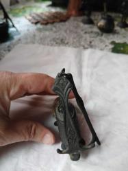 Antika görünümlü kaplumbağa yağ kandili