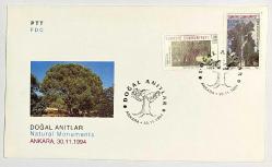 1994 FDC Doğal Anıtlar, Ankara, 30.11.1994, PTT M.O.B.Y.D. İlk Gün Zarfı (FDC-491)