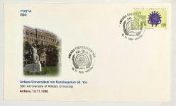 1996 FDC Ankara Üniversitesi'nin Kuruluşunun 50. Yılı, Ankara, 13.10.1996, PTT M.O.B.Y.D. İlk Gün Zarfı (FDC-516)