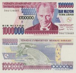 7. EMİSYON 3. TERTİP 1.000.000 LİRA S64 ÇİL.