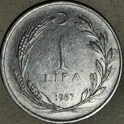 TÜRKİYE  1967    1  LİRA